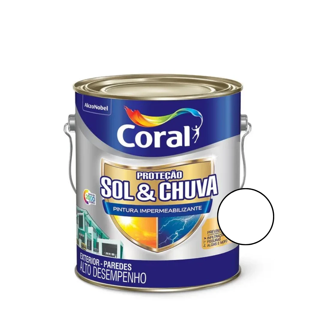 CORAL IMPERABILIZANTE SOL E CHUVA BRANCO 3 6LT GALAO