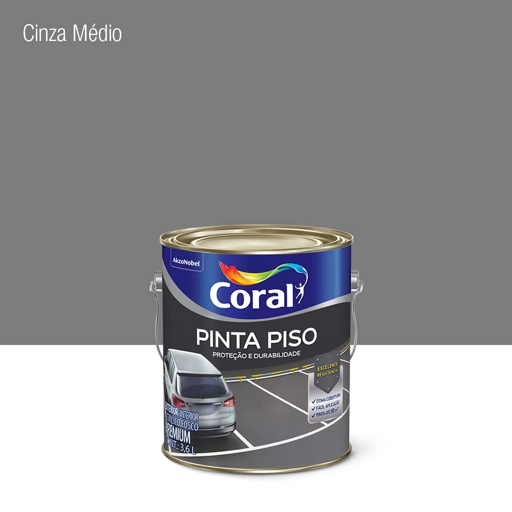 CORAL PINTA PISO CINZA MEDIO 3 6LT GALAO