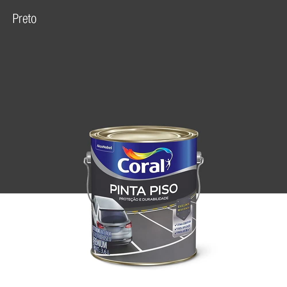 CORAL PINTA PISO PRETO 3 6LT GALAO