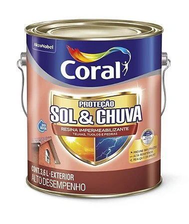 CORAL RESINA SOL E CHUVA IMPER CERAMICA TELHA 3 6LT GALAO