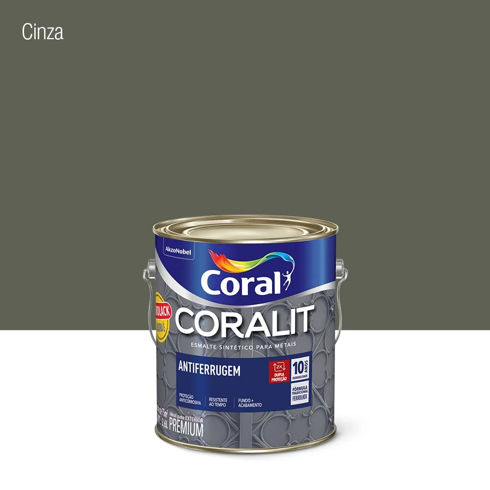 CORALIT FERROLACK CINZA 3 6LT GALAO